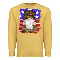 Antique Gold military gnomes boots american flag Premium Sweatshirt - Artiststas