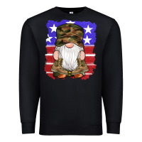 Black military gnomes boots american flag Premium Sweatshirt - Artiststas
