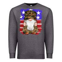 Charcoal Heather military gnomes boots american flag Premium Sweatshirt - Artiststas
