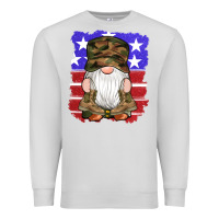 Dove Grey military gnomes boots american flag Premium Sweatshirt - Artiststas
