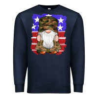 Navy military gnomes boots american flag Premium Sweatshirt - Artiststas