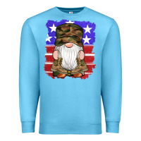 Ocean Blue military gnomes boots american flag Premium Sweatshirt - Artiststas