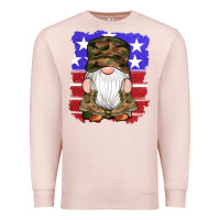 Pale Pink military gnomes boots american flag Premium Sweatshirt - Artiststas