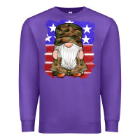 Purple military gnomes boots american flag Premium Sweatshirt - Artiststas