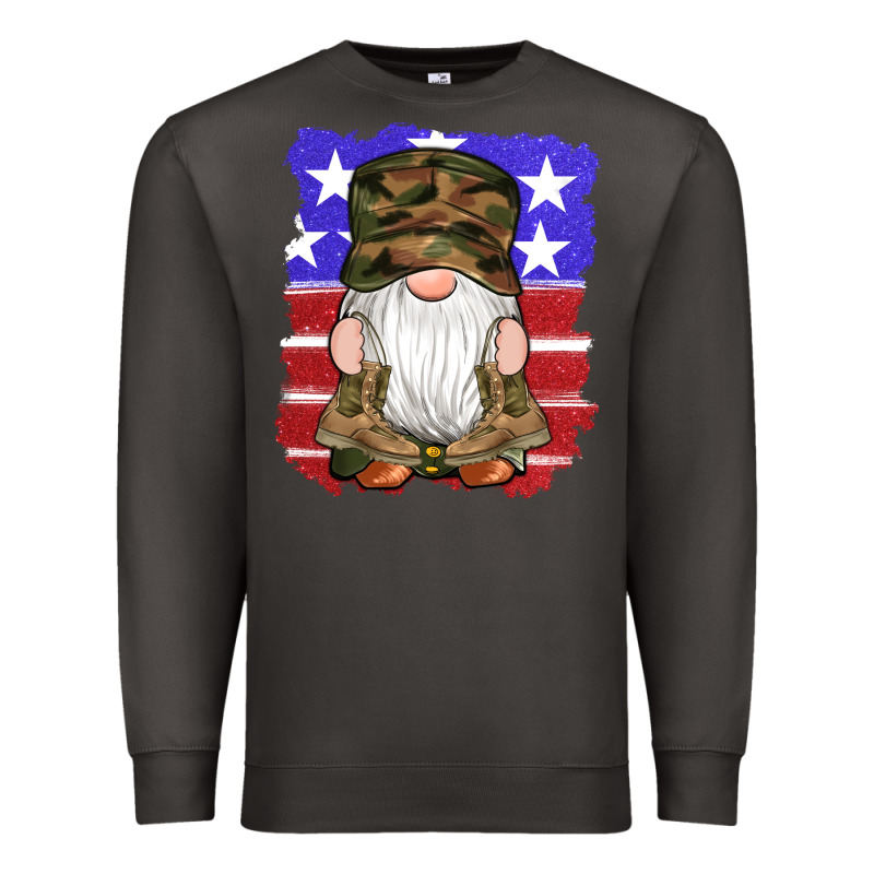 Military Gnomes Boots American Flag Premium Sweatshirt by Artiststas | Teevron