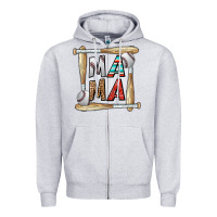 Heather Grey baseball mama Zipper Hoodie - CowhideDigitalArt