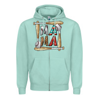 Seafoam baseball mama Zipper Hoodie - CowhideDigitalArt