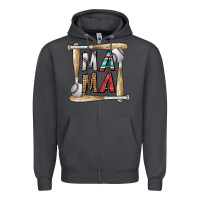 Smoke baseball mama Zipper Hoodie - CowhideDigitalArt