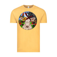 Christmas Charolais Calf Black Angus Bull And Roos Vintage Tee | Teevron