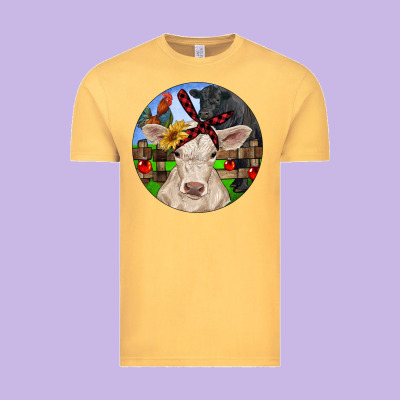 Christmas Charolais Calf Black Angus Bull And Roos Vintage Tee Designed By Ranaportraitstore