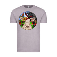 Vintage Zinc Christmas Charolais Calf Black Angus Bull And Roos Vintage Tee - RanaPortraitStore
