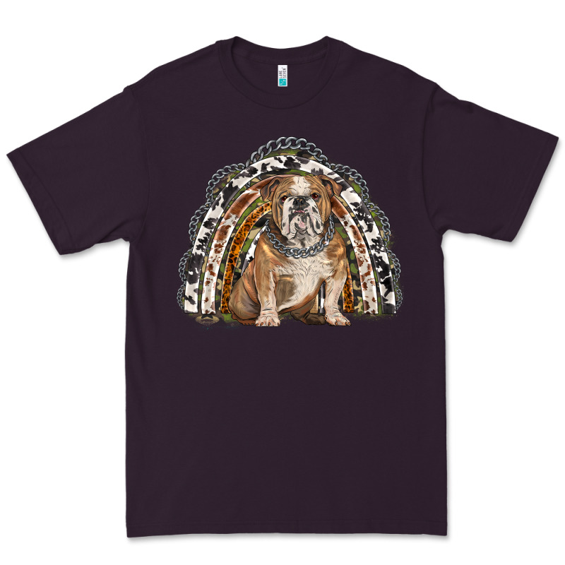 English Bulldog Rainbow Premium Tee by BarkalooDesign | Teevron