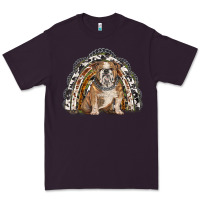 Plum english bulldog rainbow Premium Tee - BarkalooDesign