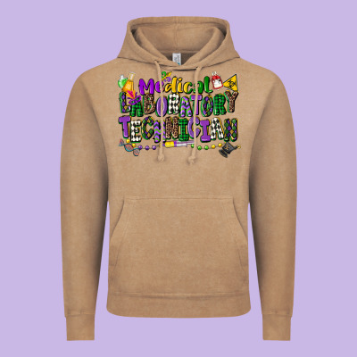 Medical Laboratory Technician Mardi Gras Vintage Hoodie Designed By Cowgirlartshop