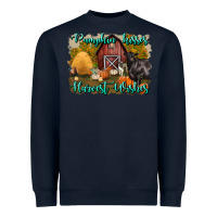 Navy pumpkin kisses harvest wishes Heavyweight Sweatshirt - BundleAndBundleShop