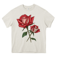 Cream Love Rose Heavy Core Tee - LillyAllenDesigns