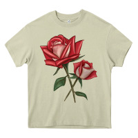 Mossy Love Rose Heavy Core Tee - LillyAllenDesigns