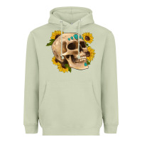 Matcha skull flowers and gemstone Heavyweight Hoodie - Artiststas
