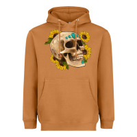 Meerkat skull flowers and gemstone Heavyweight Hoodie - Artiststas