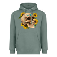 Sage skull flowers and gemstone Heavyweight Hoodie - Artiststas