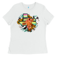 White Western Texas Flag Cow Portrarit Ladies Tee - Bettercallsaul