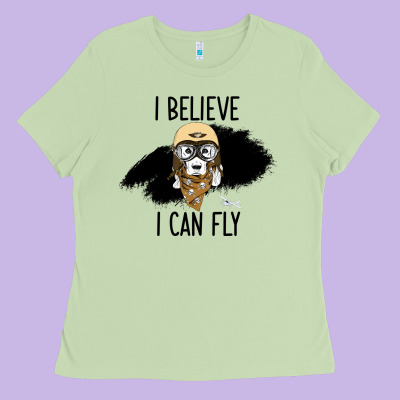I Beleive I Can Fly, Dog, Ladies Tee Designed By Bettercallsaul