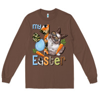 Chestnut My first Easter Boy Easter Day Long Sleeve Tee - HowdyJamesFarm