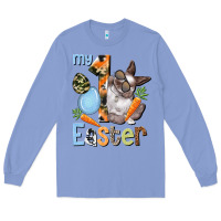 Colony Blue My first Easter Boy Easter Day Long Sleeve Tee - HowdyJamesFarm