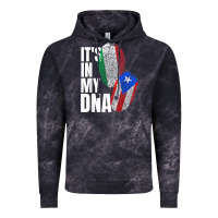 Cloud Black Italian And Puerto Rican DNA Mix Flag Heritage Gift Vintage Hoodie - minhPixels