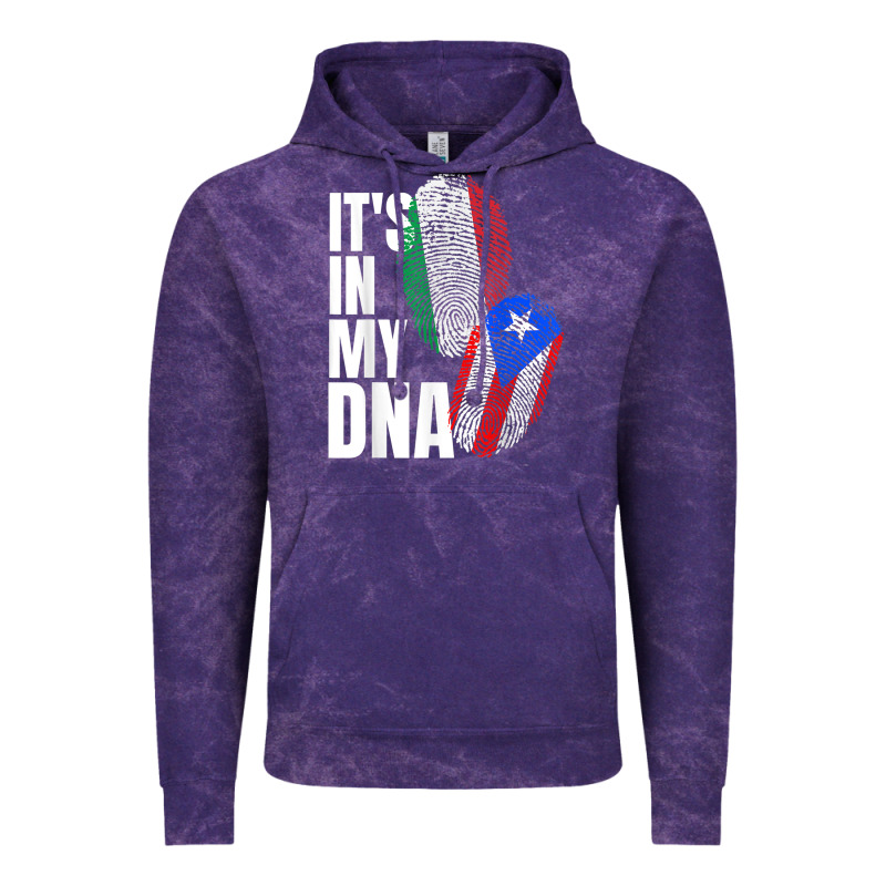 Italian And Puerto Rican Dna Mix Flag Heritage Gift Vintage Hoodie by minhPixels | Teevron