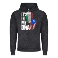 Vintage Black Italian And Puerto Rican DNA Mix Flag Heritage Gift Vintage Hoodie - minhPixels