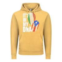 Vintage Mustard Italian And Puerto Rican DNA Mix Flag Heritage Gift Vintage Hoodie - minhPixels