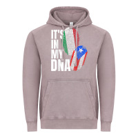 Vintage Zinc Italian And Puerto Rican DNA Mix Flag Heritage Gift Vintage Hoodie - minhPixels
