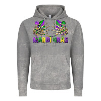 Cloud Rock mardi gras skeleton hands Vintage Hoodie - CowGirlArtShop