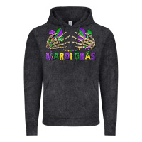 Mardi Gras Skeleton Hands Vintage Hoodie | Teevron