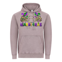 Vintage Zinc mardi gras skeleton hands Vintage Hoodie - CowGirlArtShop