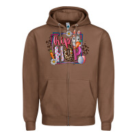 Chestnut hip hop Zipper Hoodie - CowhideDigitalArt