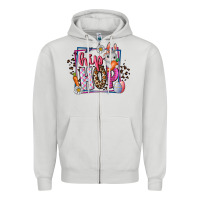 Dove Grey hip hop Zipper Hoodie - CowhideDigitalArt