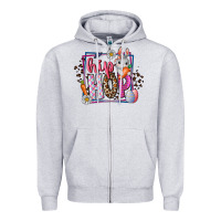 Heather Grey hip hop Zipper Hoodie - CowhideDigitalArt