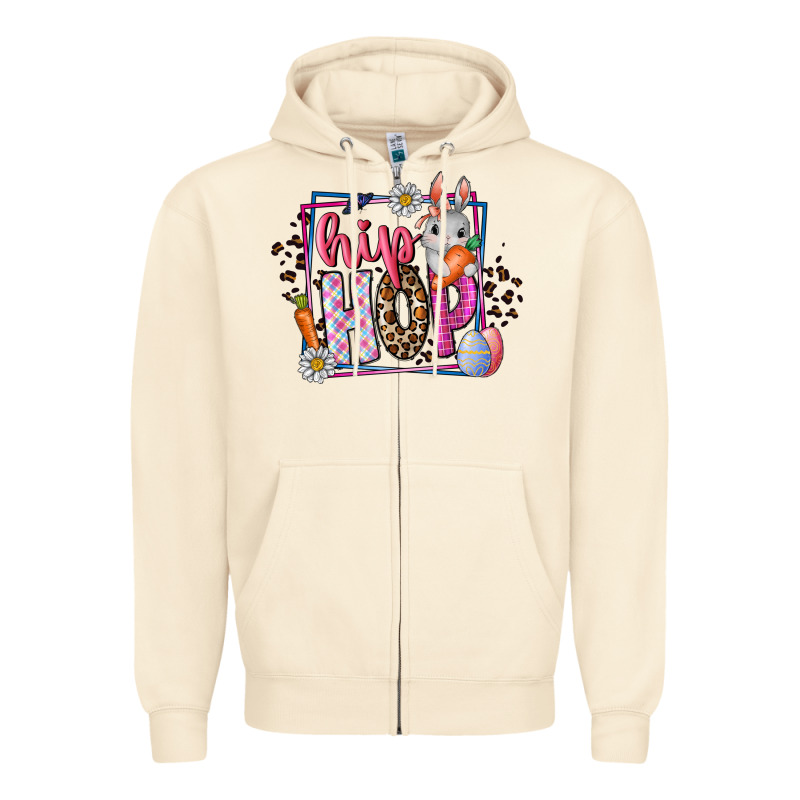 Hip Hop Zipper Hoodie by CowhideDigitalArt | Teevron