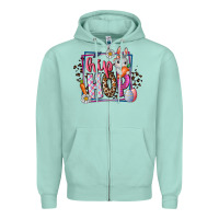 Seafoam hip hop Zipper Hoodie - CowhideDigitalArt