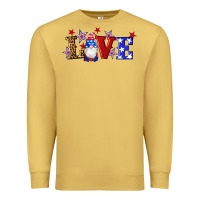 Antique Gold american flag gnomes love Premium Sweatshirt - Artiststas