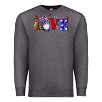 Charcoal Heather american flag gnomes love Premium Sweatshirt - Artiststas