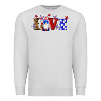 Dove Grey american flag gnomes love Premium Sweatshirt - Artiststas