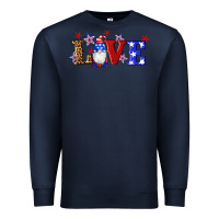 Navy american flag gnomes love Premium Sweatshirt - Artiststas
