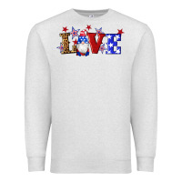 Oatmeal Heather american flag gnomes love Premium Sweatshirt - Artiststas