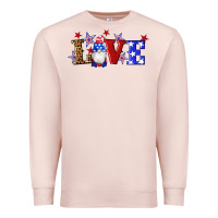 Pale Pink american flag gnomes love Premium Sweatshirt - Artiststas