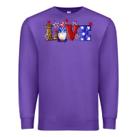 Purple american flag gnomes love Premium Sweatshirt - Artiststas