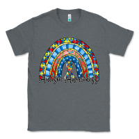 Charcoal Heather autism awareness rainbow Classic Tee - RacoonDesign