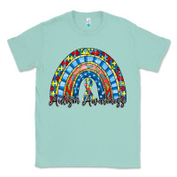 Seafoam autism awareness rainbow Classic Tee - RacoonDesign